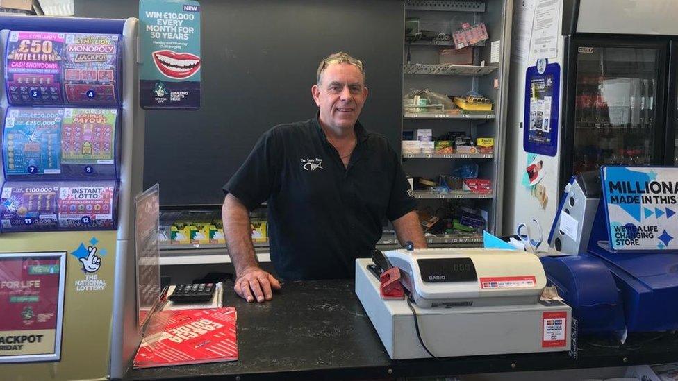 Newsagent owner Phil Lewis