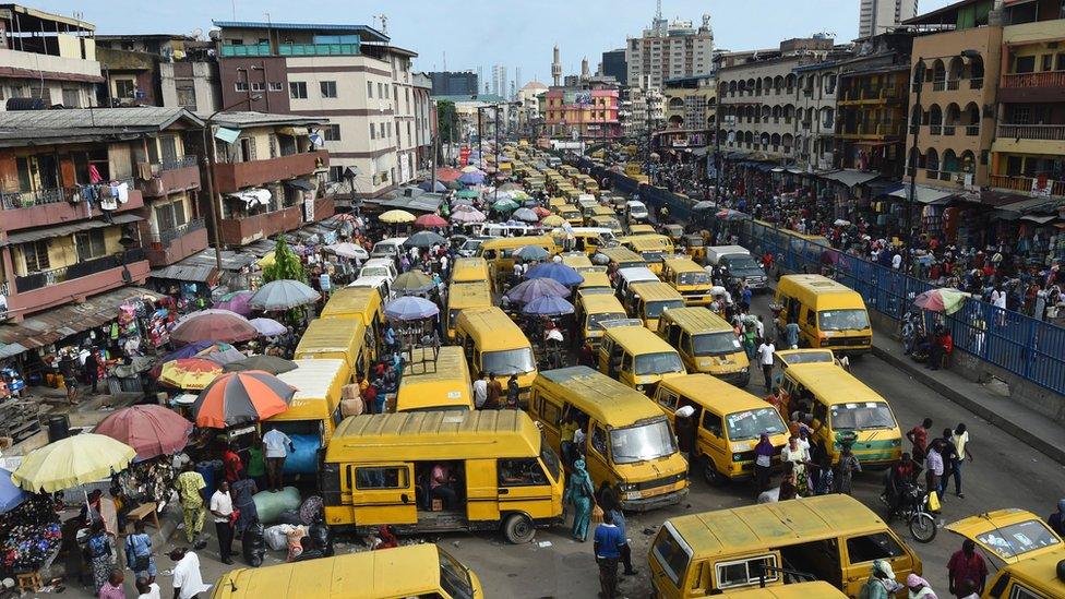 Bus station in Lagos