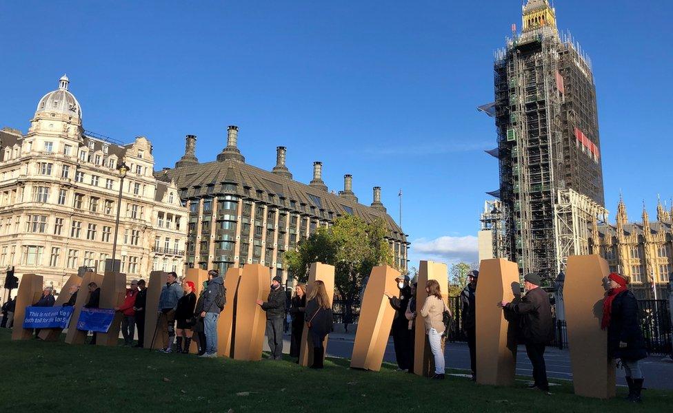 Coffin protest