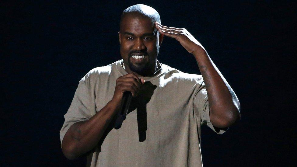 Kanye West accepts the Video Vanguard Award at the 2015 MTV Video Music Awards