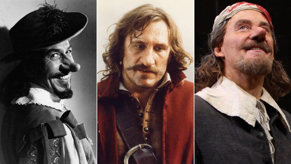 Jose Ferrer, Gerard Depardieu and Kevin Kline as Cyrano