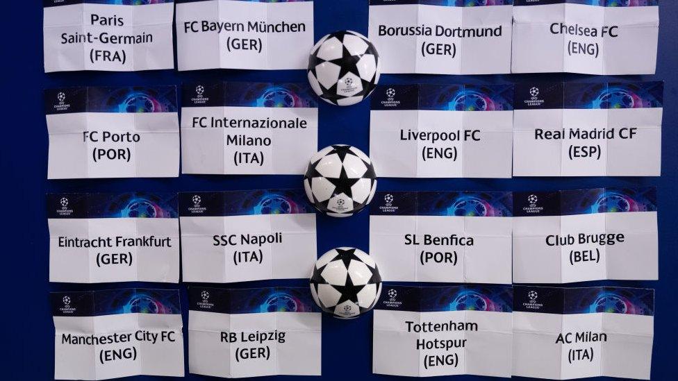 List of last-16 draw