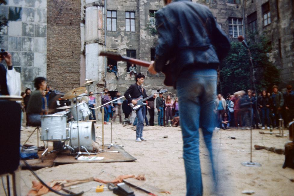 An outdoor punk concert in East Berlin (1985)