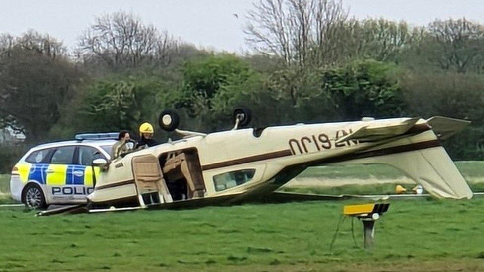 Aeroplane crash at Church Fenton