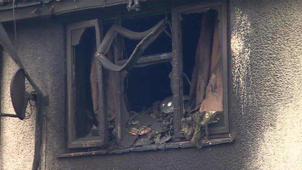 Scene of house fire