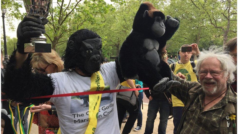 Mr Gorilla completes his course