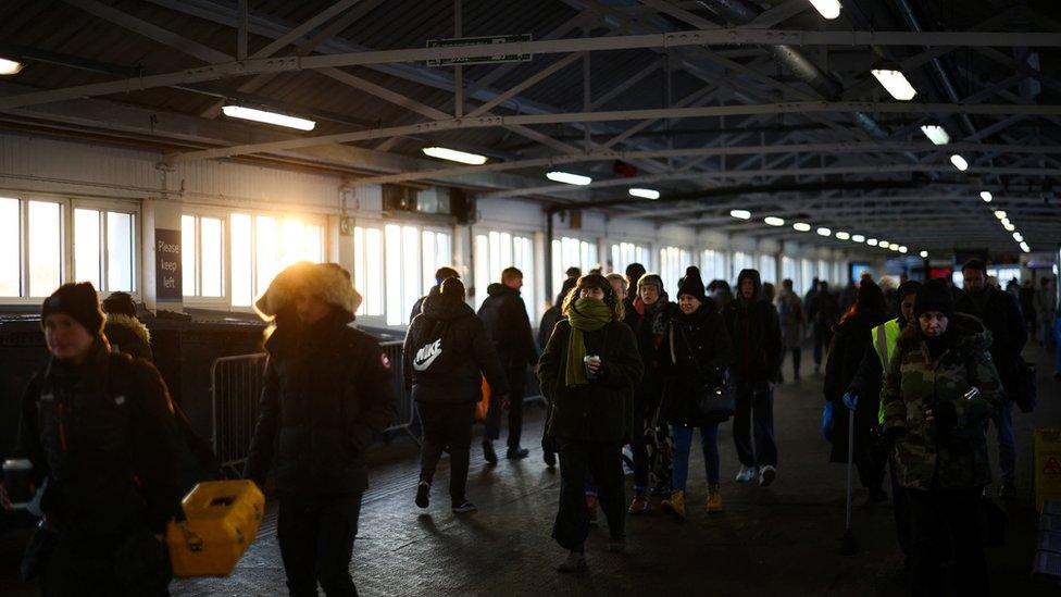 Commuters at Clapham Junction