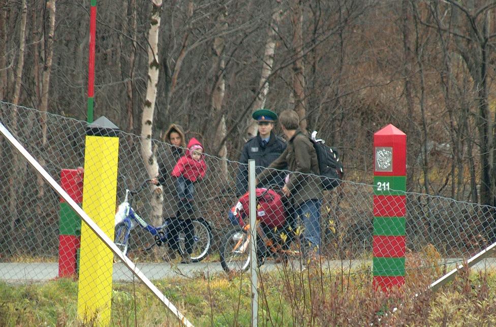 Family leaving Russia