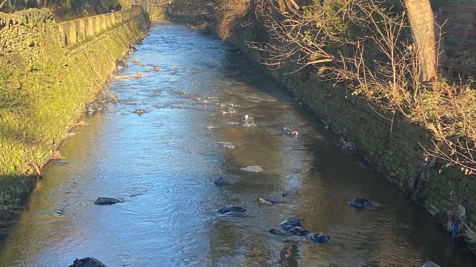 Fly-tipping in the River Sheaf