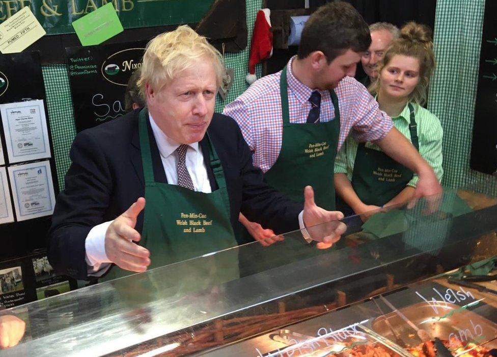 Boris Johnson at the Royal Welsh Winter Fair