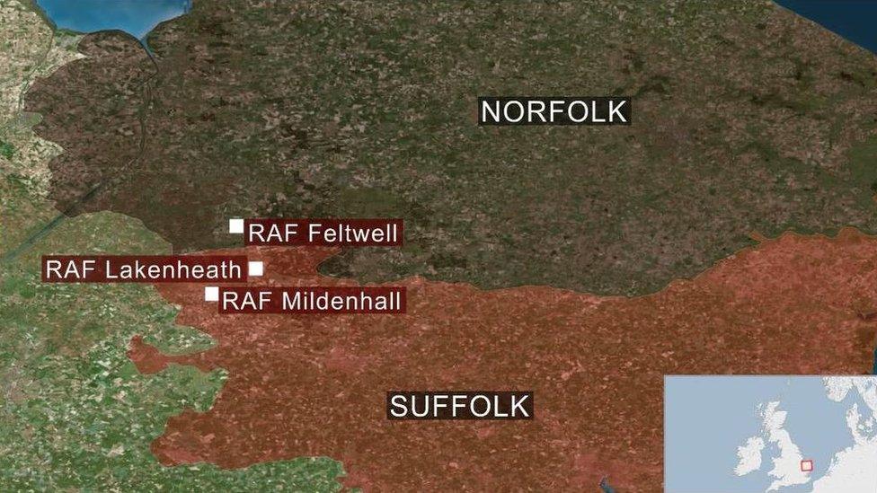 Lakenheath, Mildenhall and Feltwell bases.