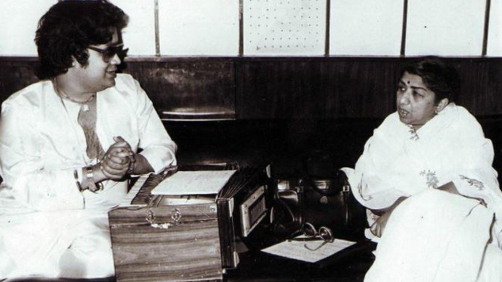 Bappi Lahiri with Lata Mangeshkar