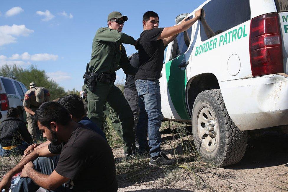 US Border Patrol make an arrest near Rio Grande City, Texas in 2015