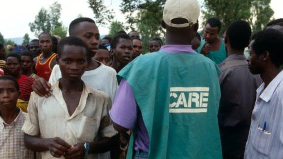 World Food Programme official distributing aid in Burundi (file photo)