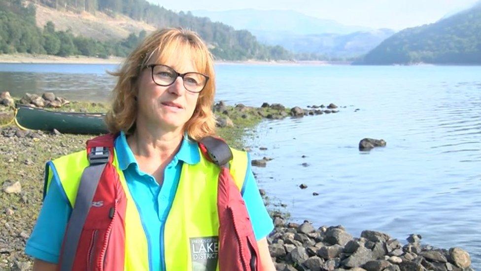 Ruth Kirk, lakeside at Thirlmere