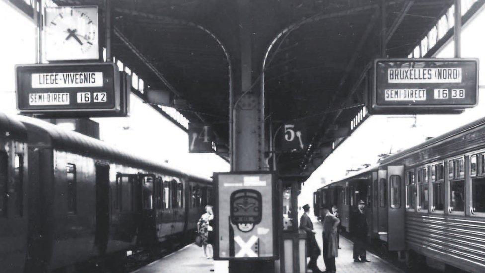 Solari di Udine's signs at Liege, 1956