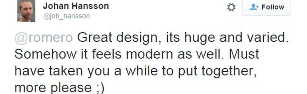 Joh_hansson tweets: Great design, it's huge a varied. Somehow it feels modern as well. Must have taken you a while to put together. More please.