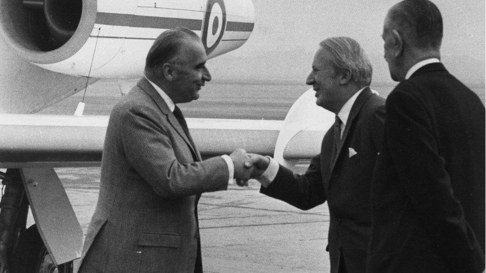 Edward Heath and Georges Pompidou