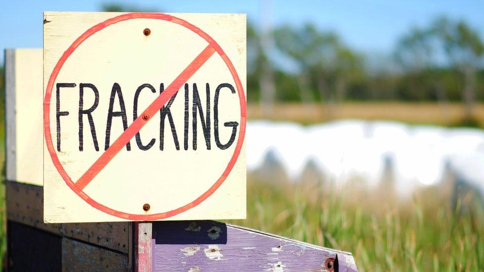 No fracking sign