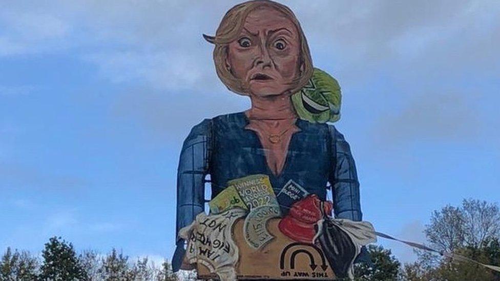 Effigy of Liz Truss