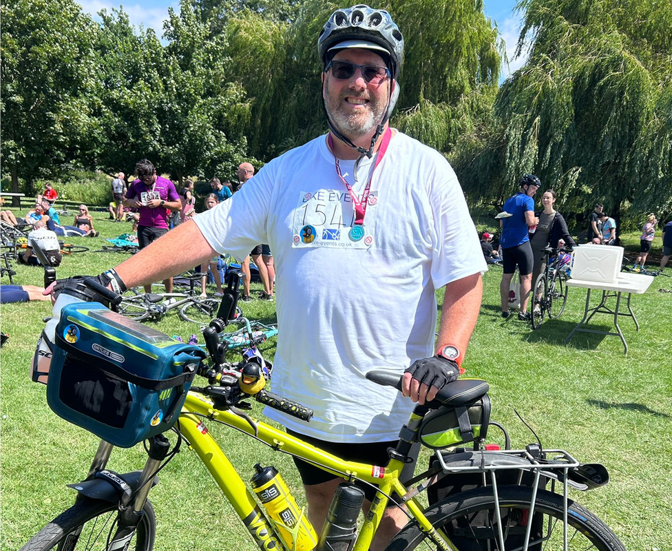 Simon Lambert and his bicycle