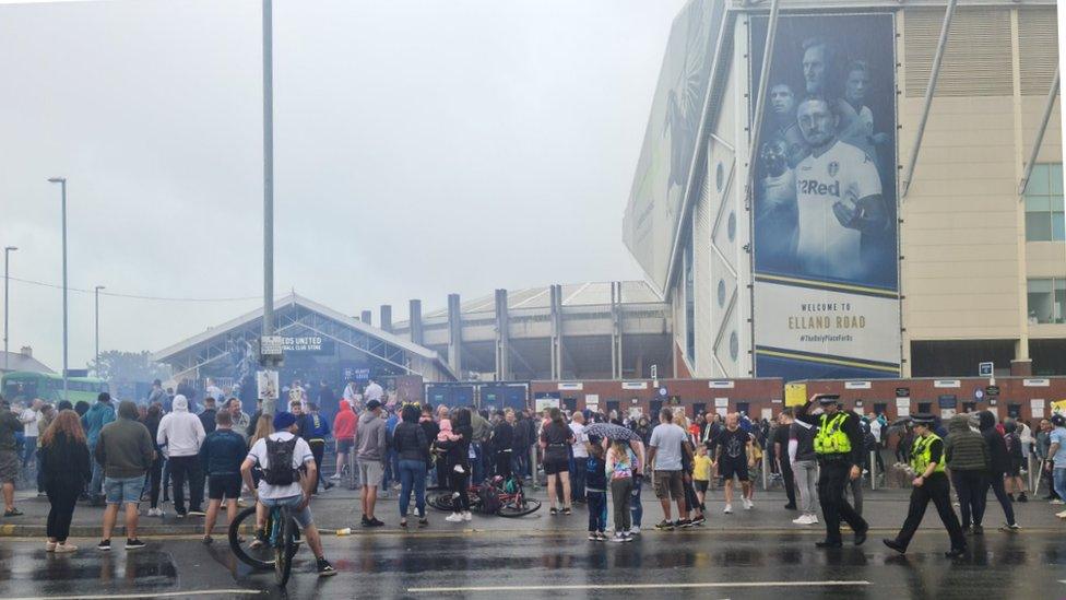 Fans at Elland Rd on Saturday