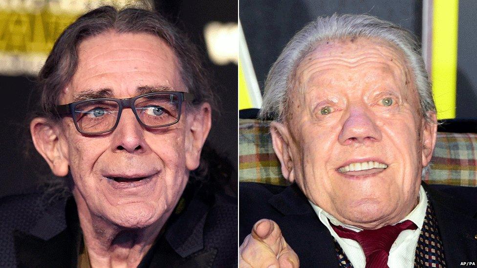 Peter Mayhew and Kenny Baker