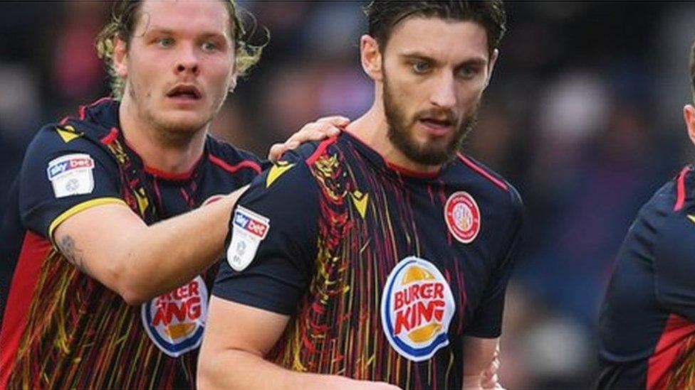 Stevenage's away kit for 2019-20