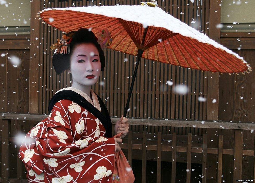 Geisha girl in Japan