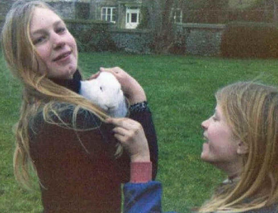 Polly (left) with Jenny, around 1973