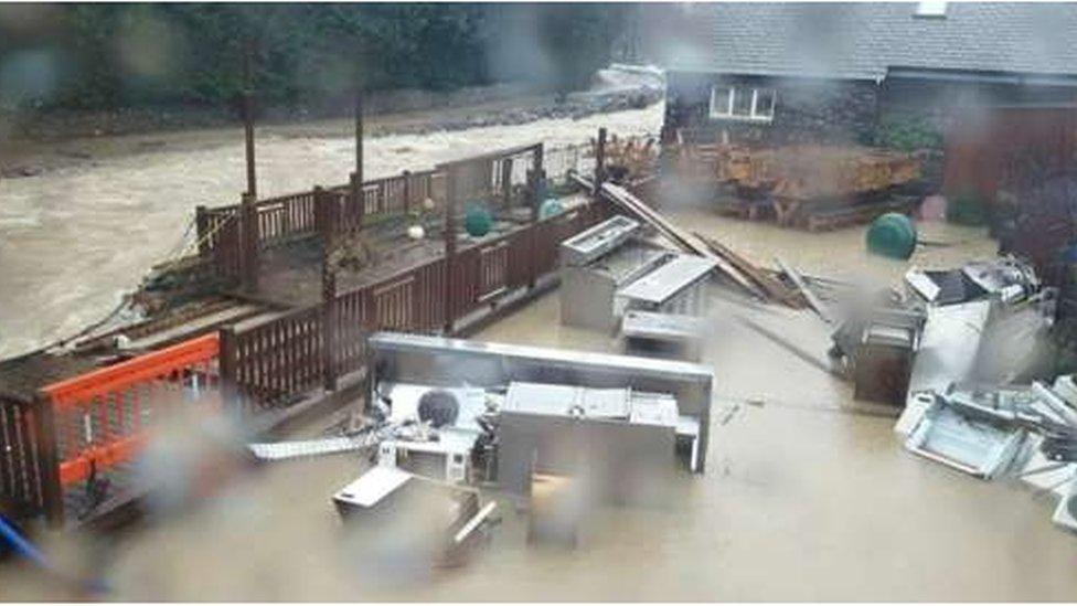 Flooding at the Glenridding Hotel