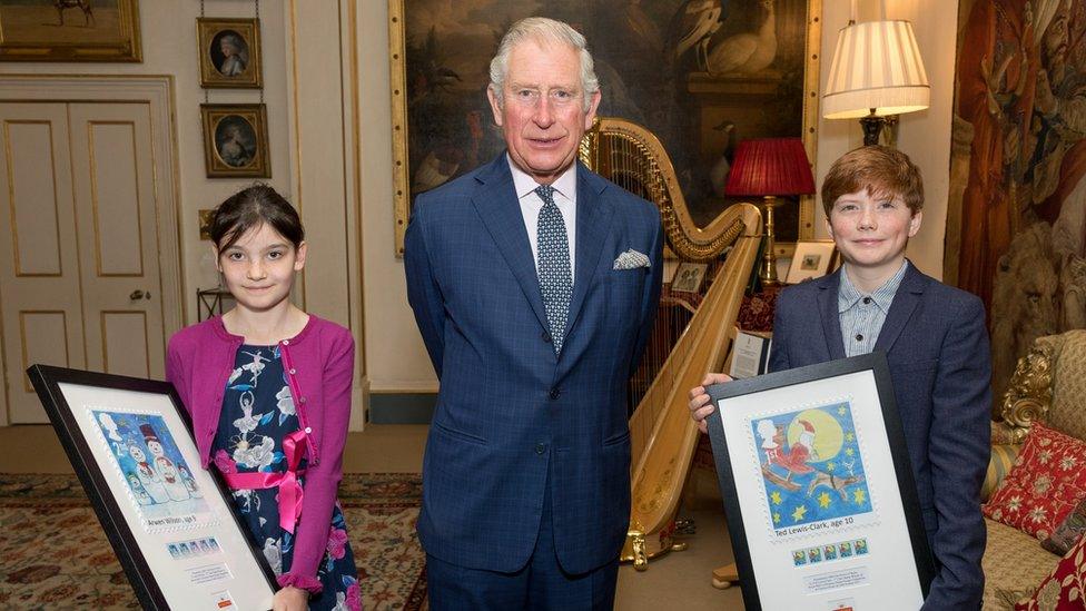 Prince Charles with the competition winners