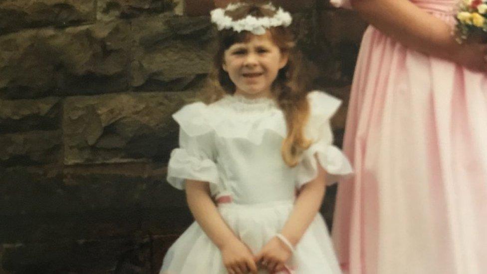 Leanne Truesdale as flower girl