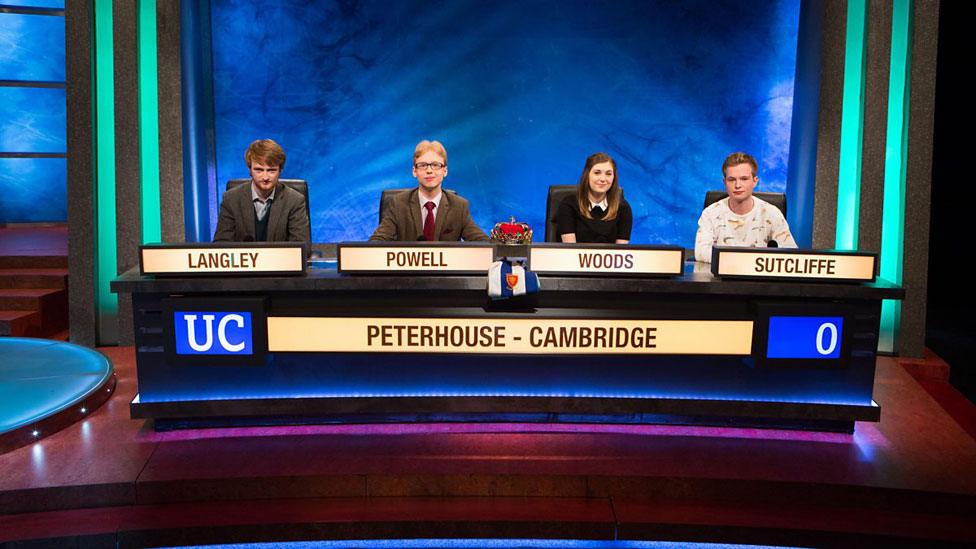 University Challenge winning team - Peterhouse, Cambridge - 2016