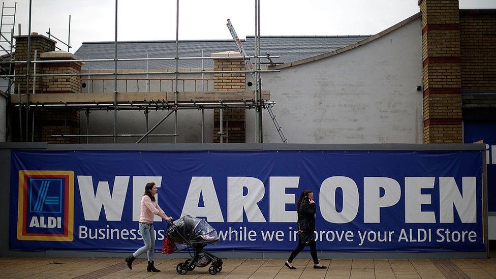 Aldi shop being improved