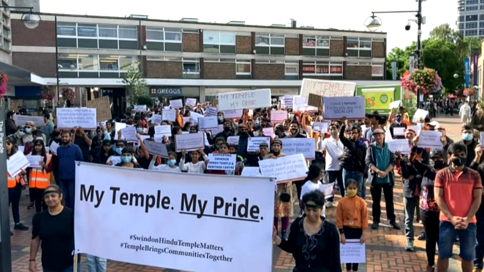 Swindon Hindu Temple peace march