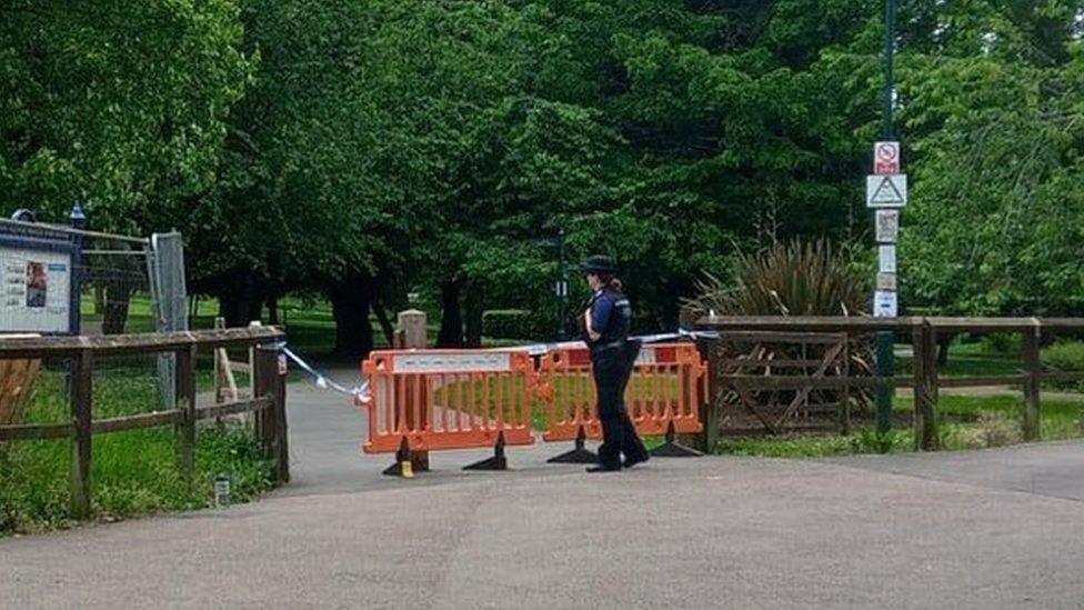 People's Park in Banbury cordoned off