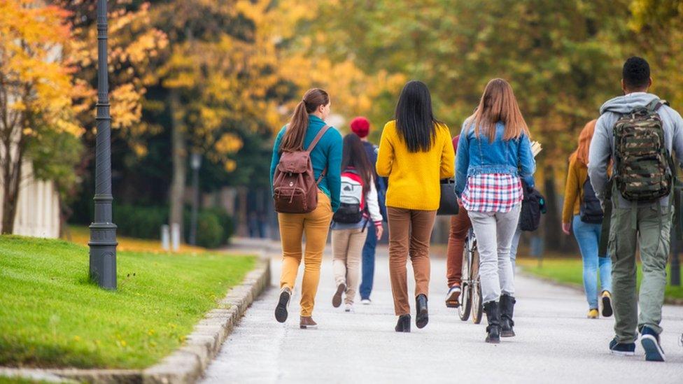 Students on campus