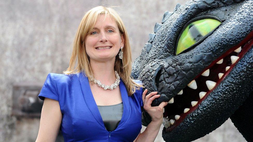 How To Train Your Dragon author Cressida Cowell at the premiere of the film