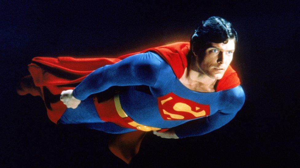 Christopher Reeve as Superman.