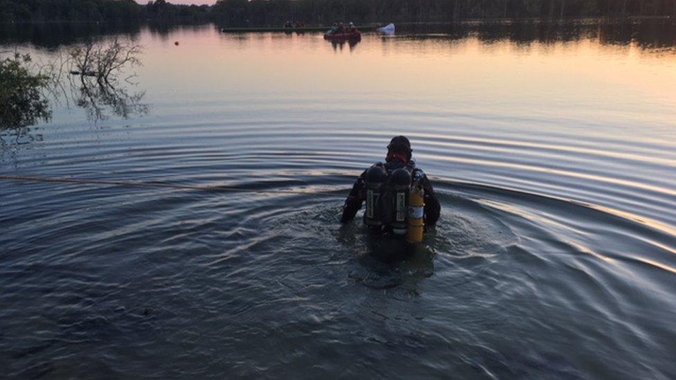 Mercer's Lake diver