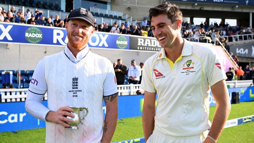 Ben Stokes and Pat Cummins