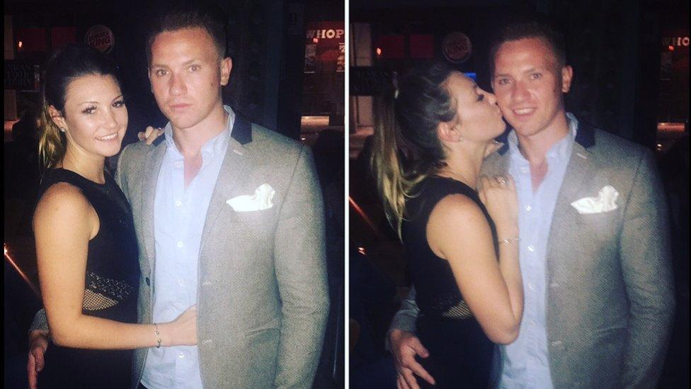 April Oliver with Corrie Mckeague