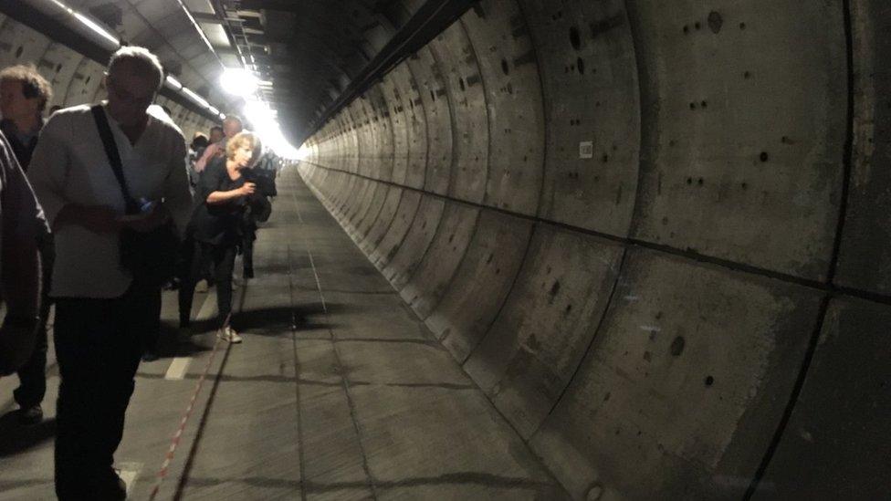 Passengers in the Channel Tunnel