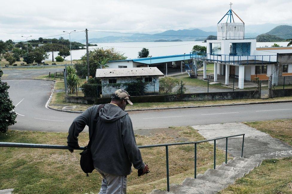 The church in Tindu district, on the French overseas territory of New Caledonia, pictured on 2 October, 2018