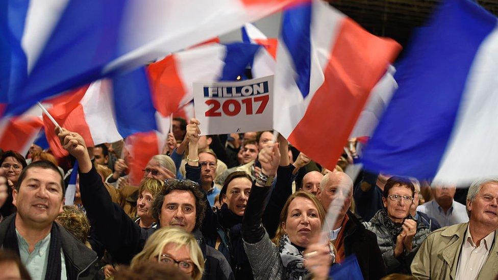 A Francois Fillon campaign meeting on 22 November 2016 in Chassieu, south-western France