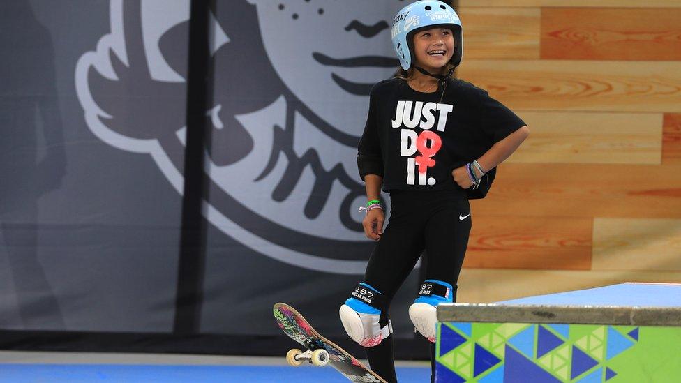 Sky-Brown-competing-in-the-finals-of-the-World-Park-Skateboarding-Championship