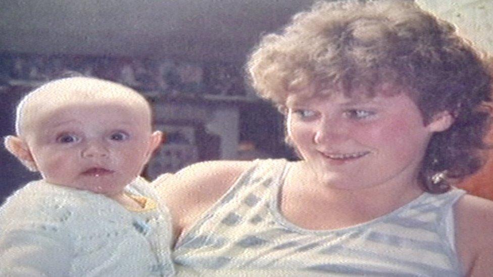 Tania Lewis and her baby son Geraint