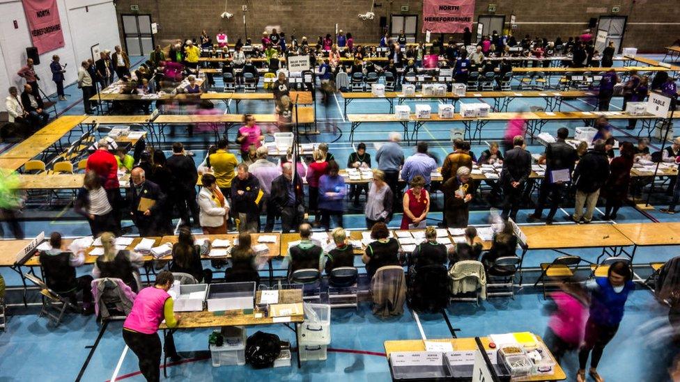 Tables of vote counters