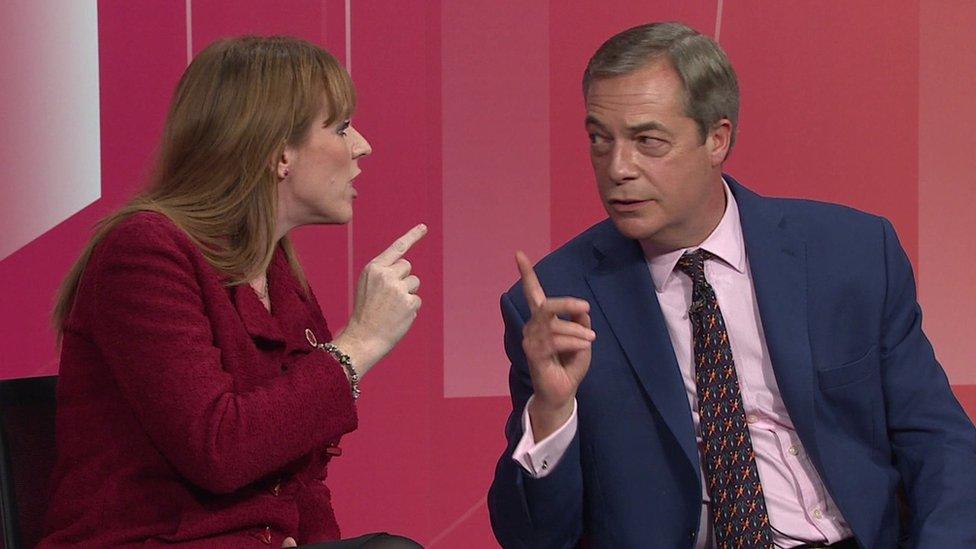 Angela Rayner and Nigel Farage